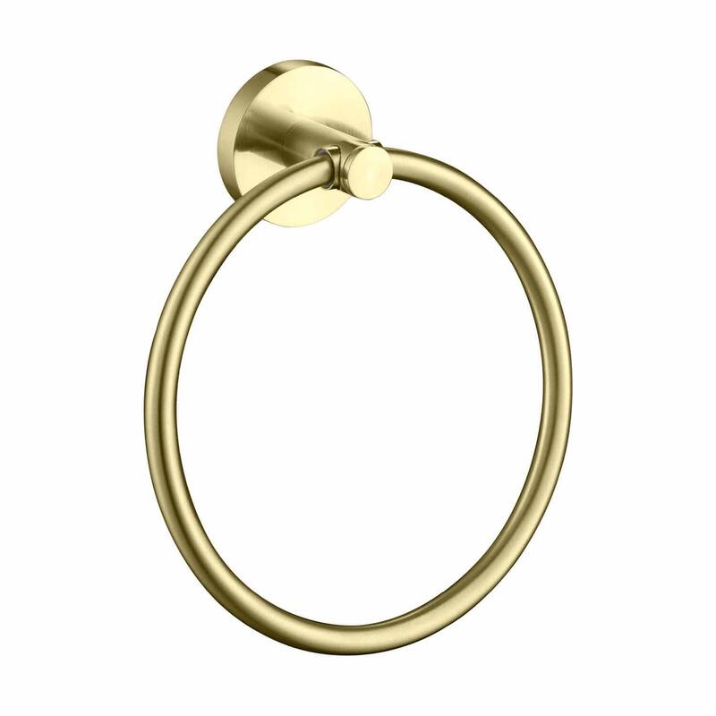 Circular Bathroom Towel Ring - N/A - Brushed Gold