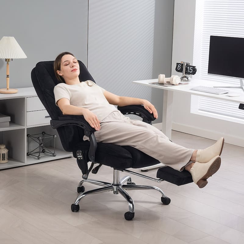Vinsetto Massage Office Chair with 6 Vibration Points, Heated Reclining Computer Chair, Swivel Desk Chair
