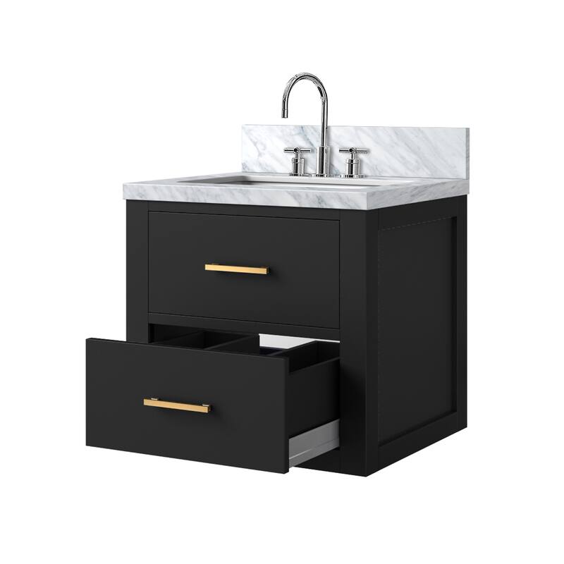Castor Bath Vanity with Acrylic Top, Sink and Faucet