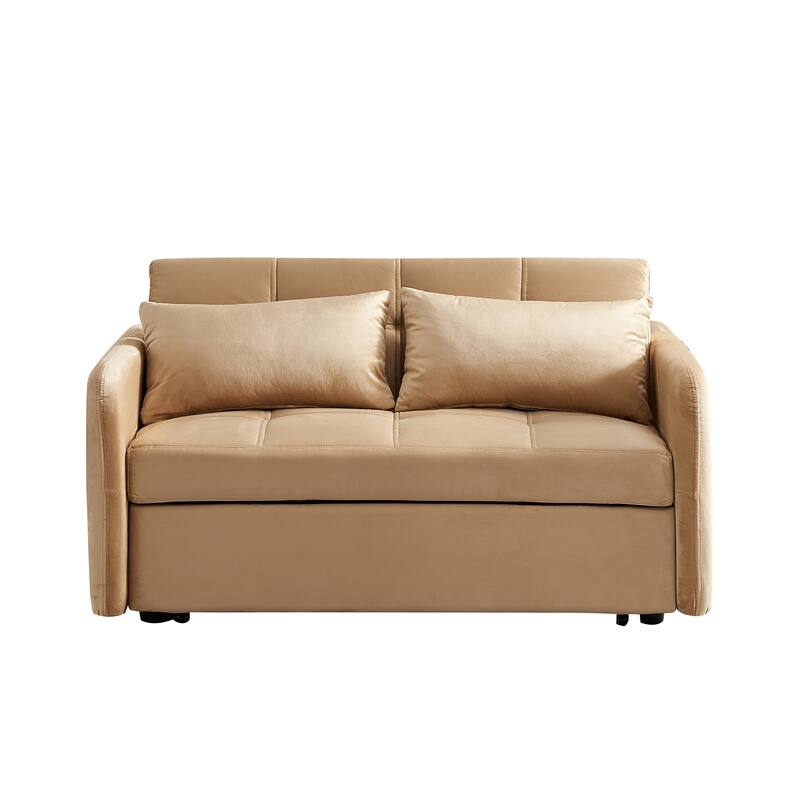 Velvet Sofa Bed 55.5" - Easy Assembly, Supportive Comfort
