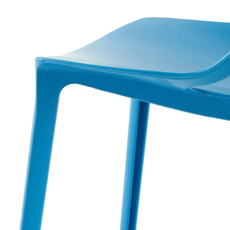 Stackable Dining Chair in Polypropylene (Set of 4) Modern Cut-out Design Backrest Accent Side Chair