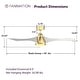 preview thumbnail 8 of 17, Fanimation Klear 56 inch Indoor/Outdoor Smart Ceiling Fan with LED CCT Select Light Kit and Remote - Brushed Satin Brass & White