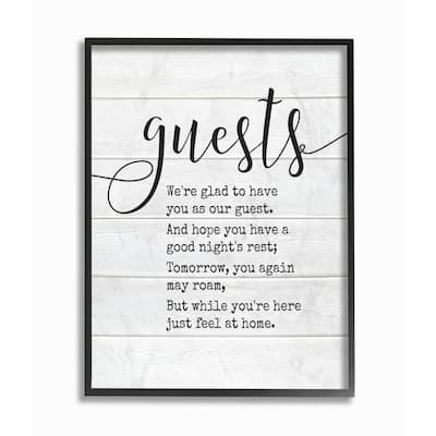 Stupell Guests Feel At Home Framed Giclee Wall Art