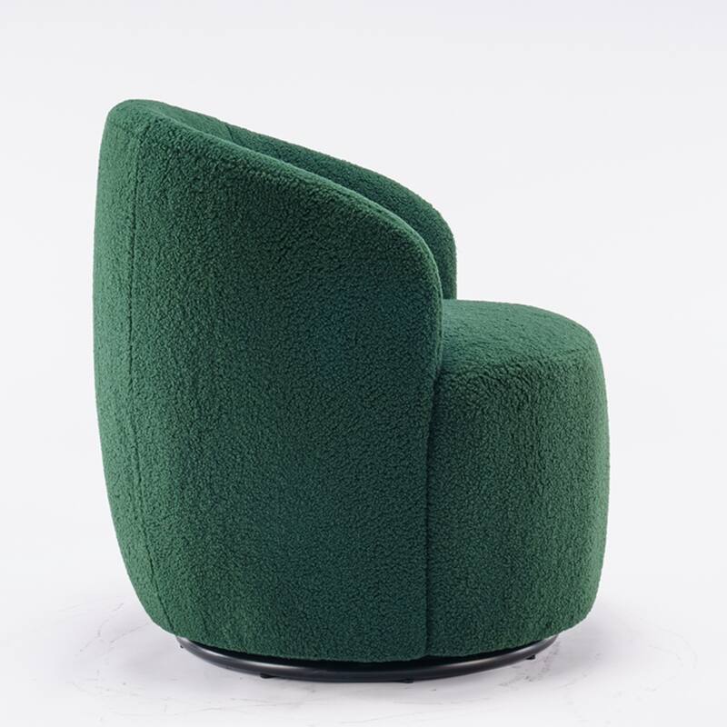Teddy Fabric Swivel Accent Armchair Barrel Chair