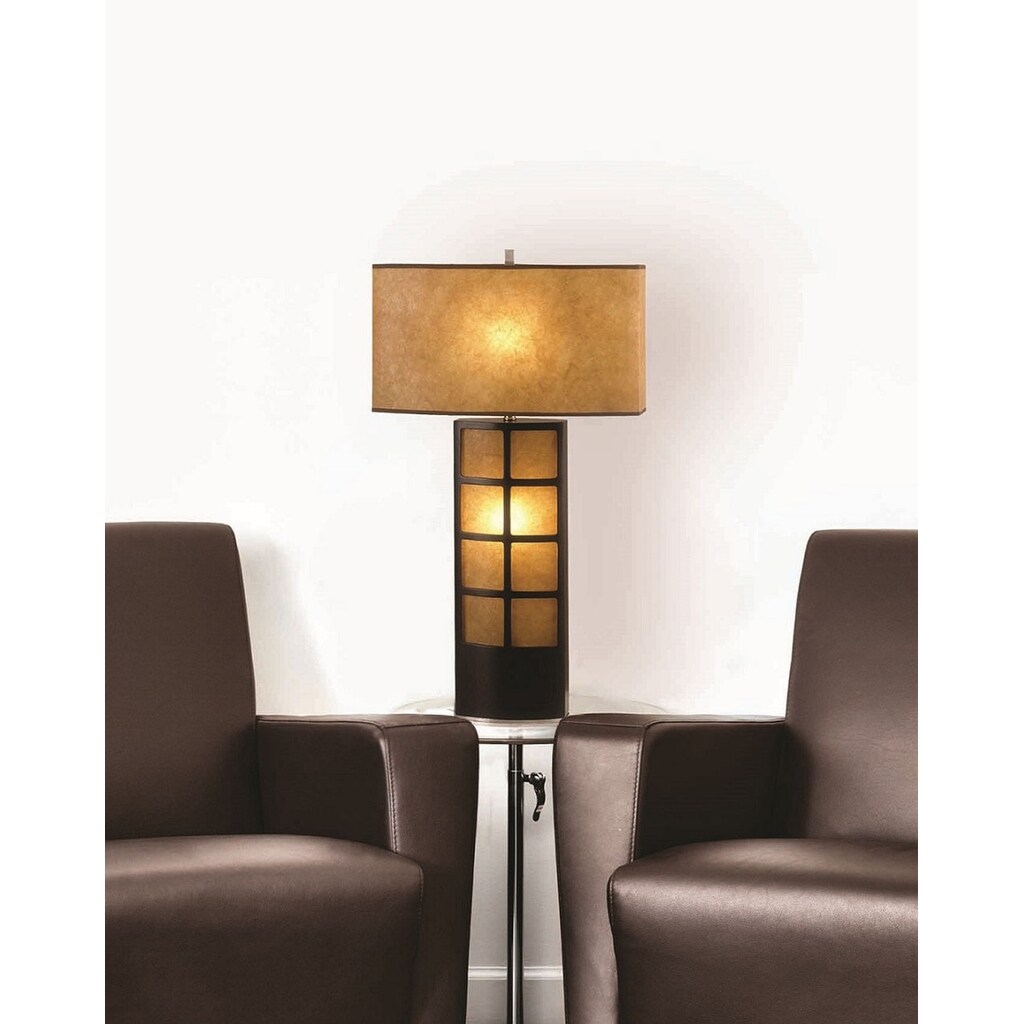 Shop Black Friday Deals On Ventana Dark Brown Table Lamp Overstock 6359496