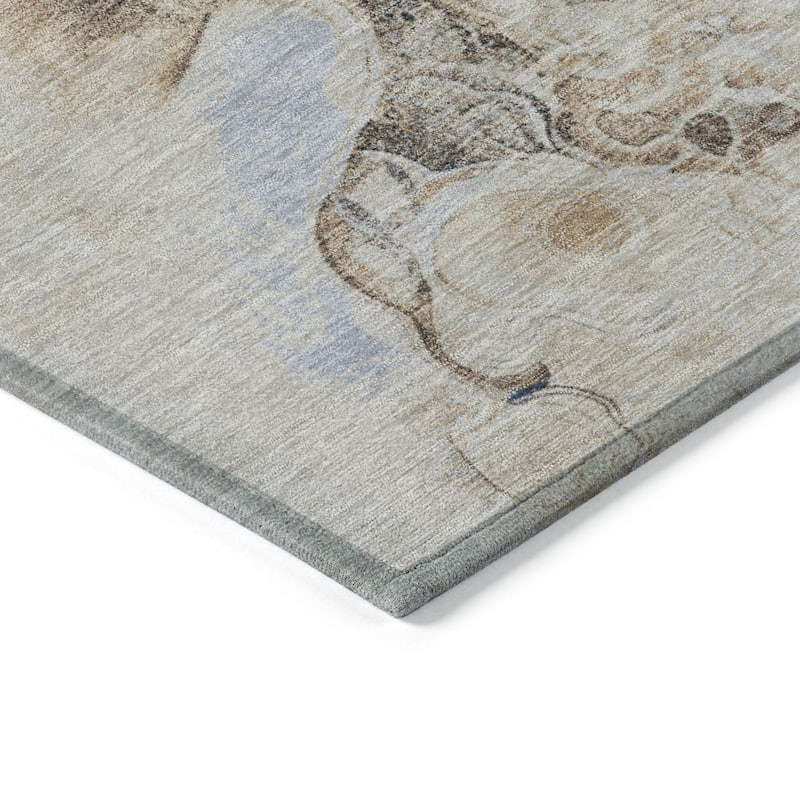 HomeRoots Abstract Transitional Rectangle Outdoor Rug