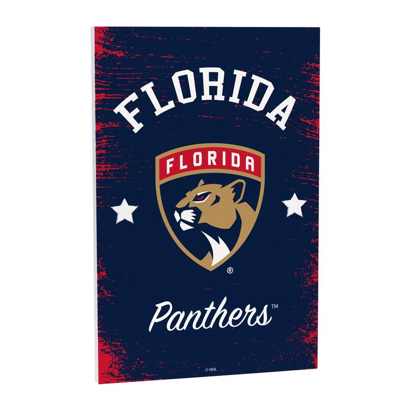 Florida Panthers Wooden Door Decor Wall Sign - Multi-Color