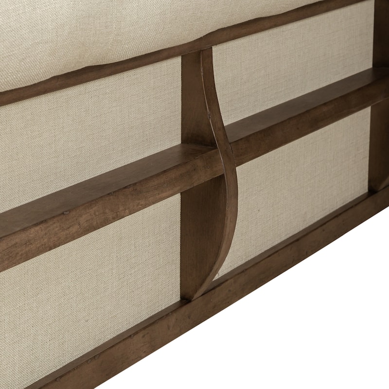 Americana Farmhouse Dusty Taupe King Sleigh Bed