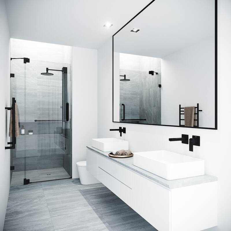 VIGO Pirouette Frameless Pivot Shower Door