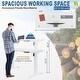preview thumbnail 33 of 46, Futzca Height Adjustable Electric Standing Desk Sit Stand Computer Stand up Desk with Splice Board(White)