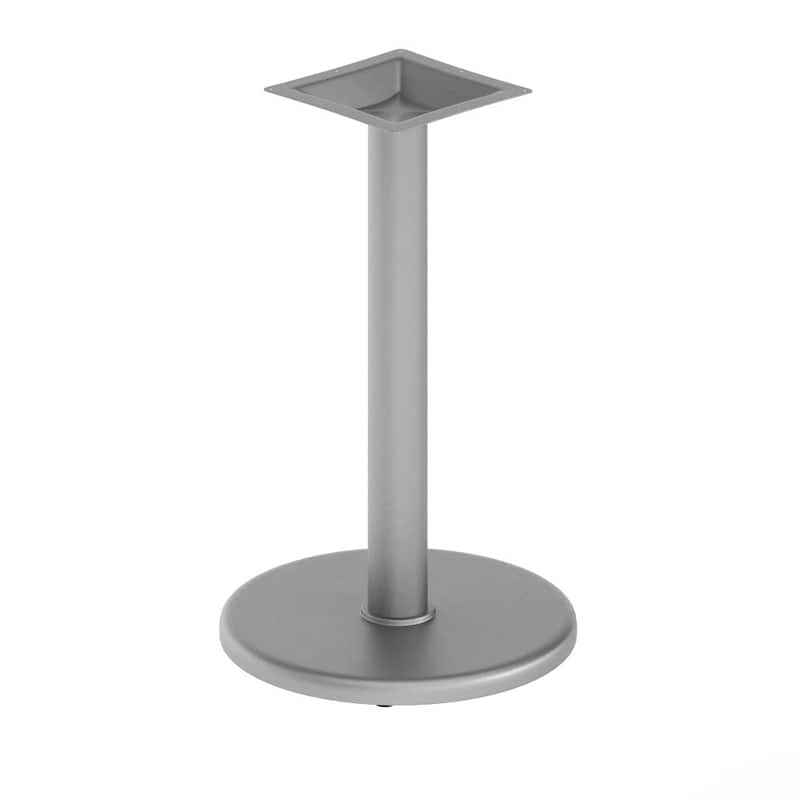 18" Round Restaurant Table Base with 3" Dia. Table Height Column - 18"D x 18"W x 28"H - Silver