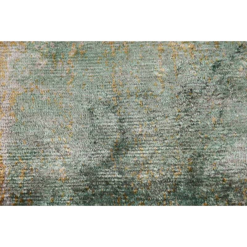 Colorful Abstract Modern Area Rug Hand-Knotted Wool Carpet - 6'7" x 9'5"