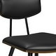 preview thumbnail 10 of 18, Nyla Mid Century Modern Dining Chair (Set of 2) in Vegan Faux Leather - 20.5" D x 19.3" W x 31"H