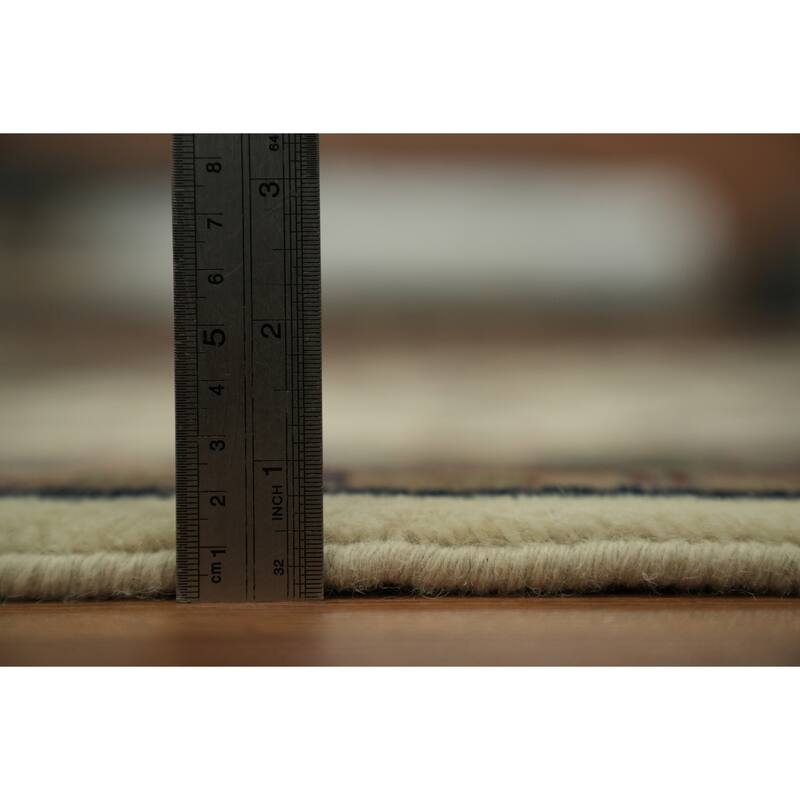 Hand Knotted Oriental 100% Wool Carpet Traditional All-Over Beige & Ivories Kashan Area Rug - 6' 3'' X 4' 2''