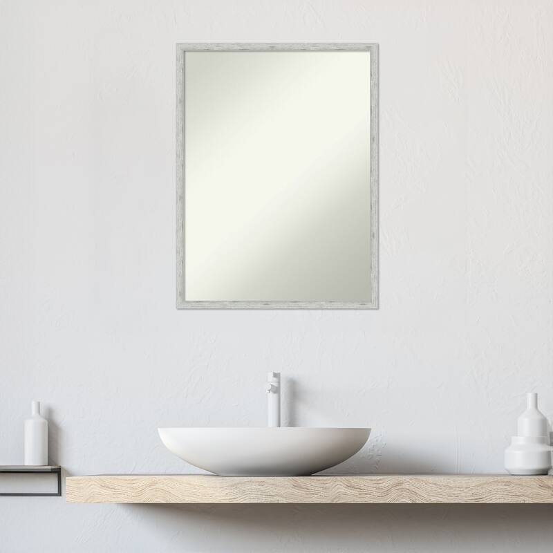 Imprint Non-Beveled Wood Framed Bathroom Vanity Wall Mirror
