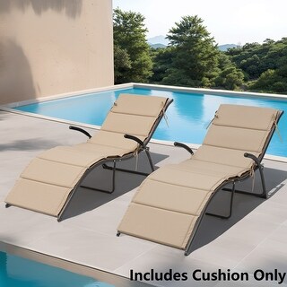 Pellebant Outdoor Patio Chaise Lounge Cushion Lounger Pad