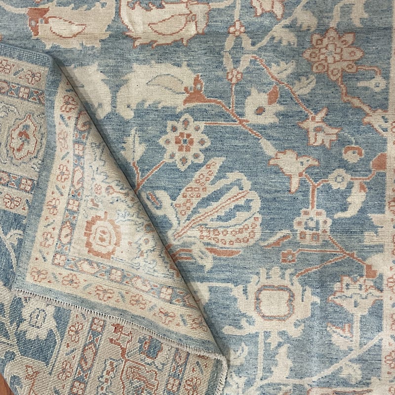HERAT ORIENTAL Handmade Vegetable Dye Oushak Wool Rug - 8'3" x 10'1"