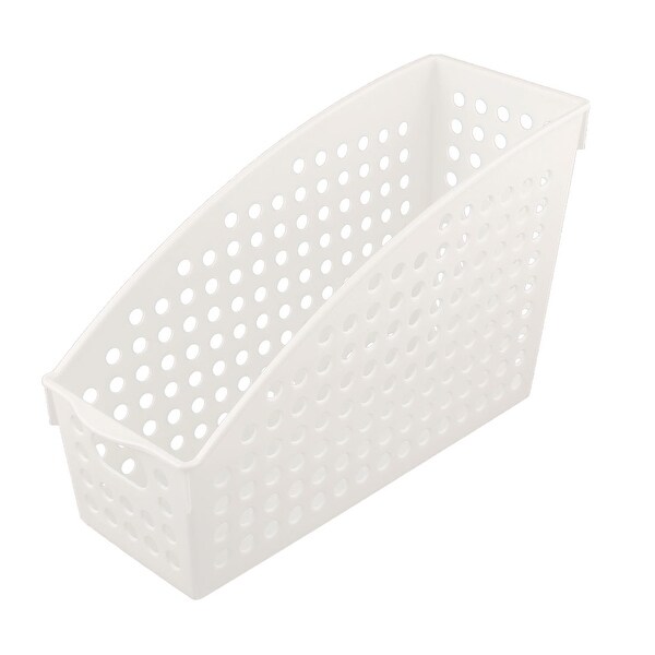 Office School Plastic Paper Magazine Document File Holder Storage Basket White