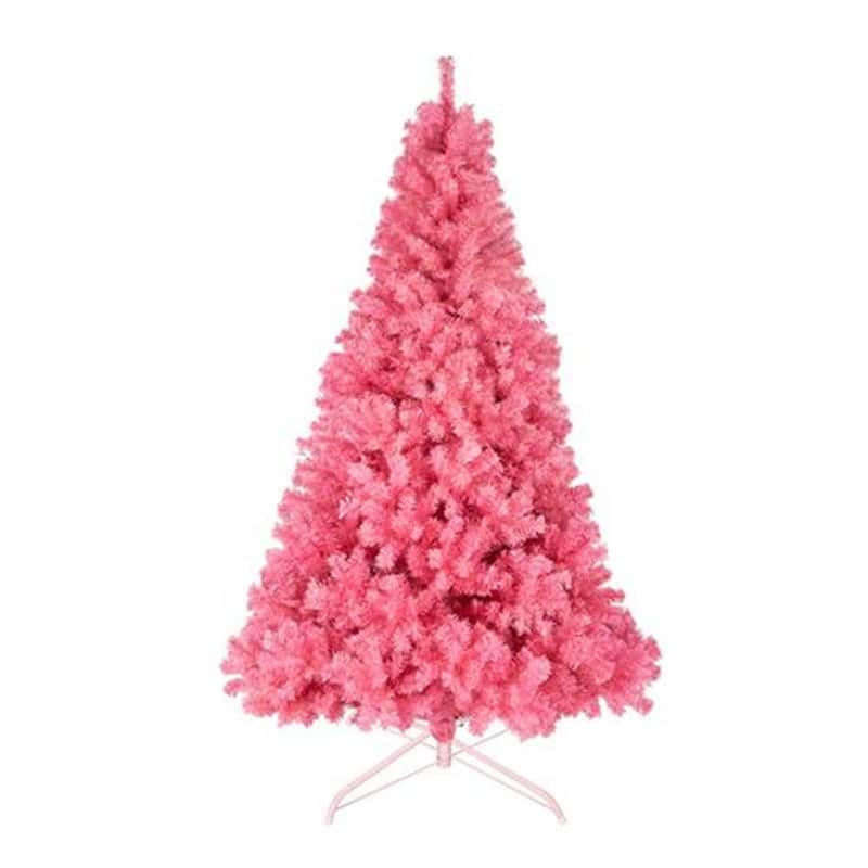 6FT Black/Pink Artificial Xmas Tree 1600Tips