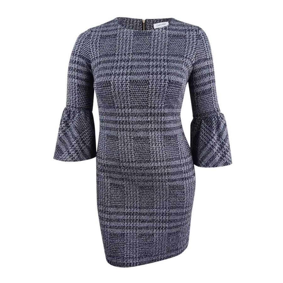 black ponte knit dress
