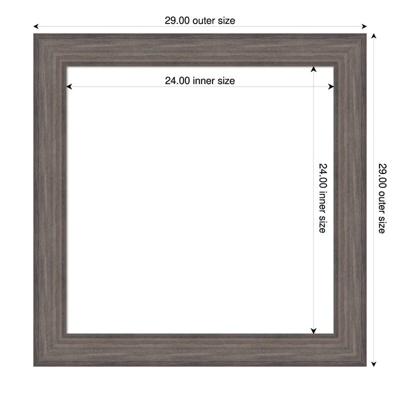 Amanti Art Country Barnwood Framed Dry Erase Magnetic Board - 29 x 29 in