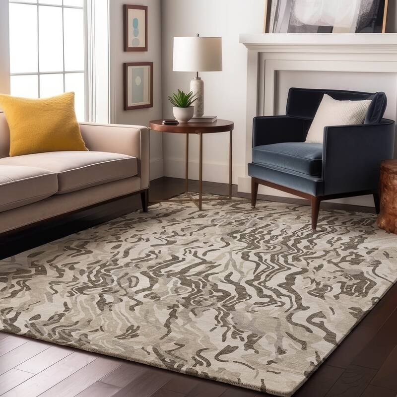 Premium Washable Super Soft Modern Contemporary Mayfield Rug - Ivory - 3' x 5'
