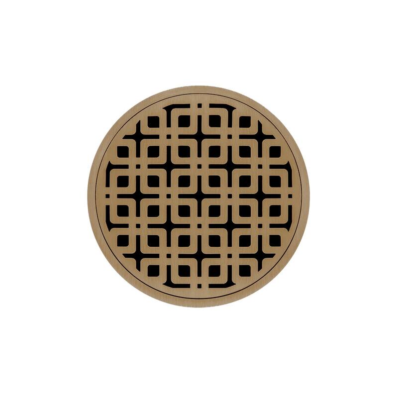 Infinity Drain RKDB 5-A 5" Round RKD 5 Center Drain Complete Kit with - Satin Bronze