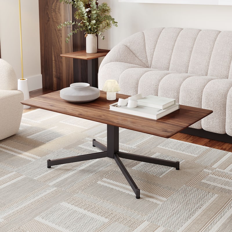 Mazzy Coffee Table Brown - 47.2" W x 23.6" D x 17.9" H - Brown, Black