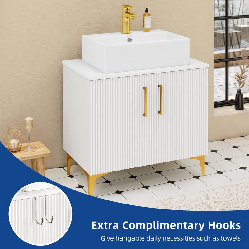 Moasis 24 Inch/30Inch Bathroom Vanity Storage Cabinet Vanity with Counter Top Sink