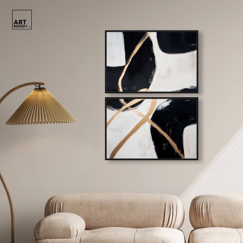 Rhythm of Contrast Canvas Set of 2 by Art Remedy