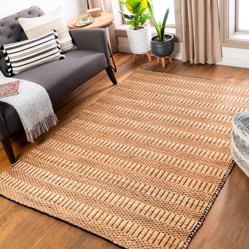 Artistic Weavers Trillia Handmade Cottage Striped Jute Blend Area Rug - 8' 10" x 12' - Tan/Brown