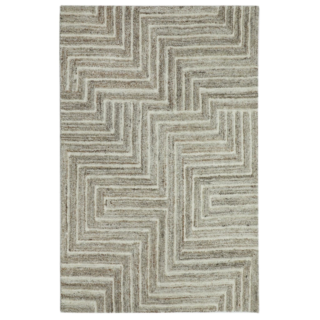 Terra by Obeetee Dunes Tetris Natural Rug
