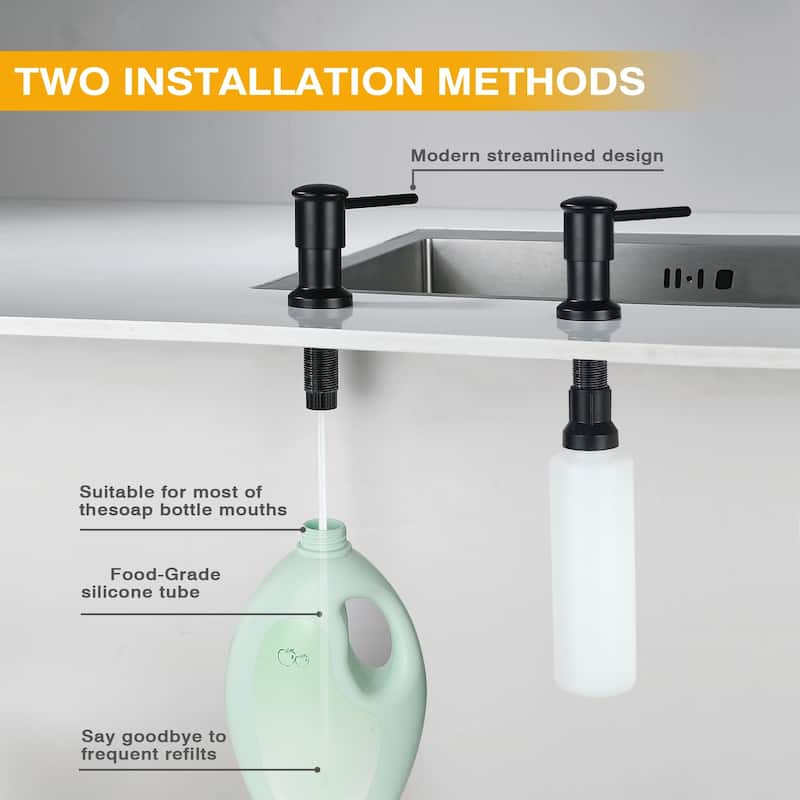 Single-Handle Pull-Down Sprayer Kitchen Faucet with Soap Dispenser