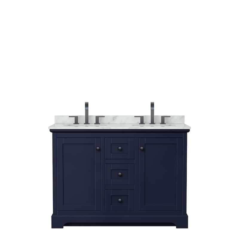 Avery 48-Inch Double Vanity Set with Oval Sinks, No Mirror