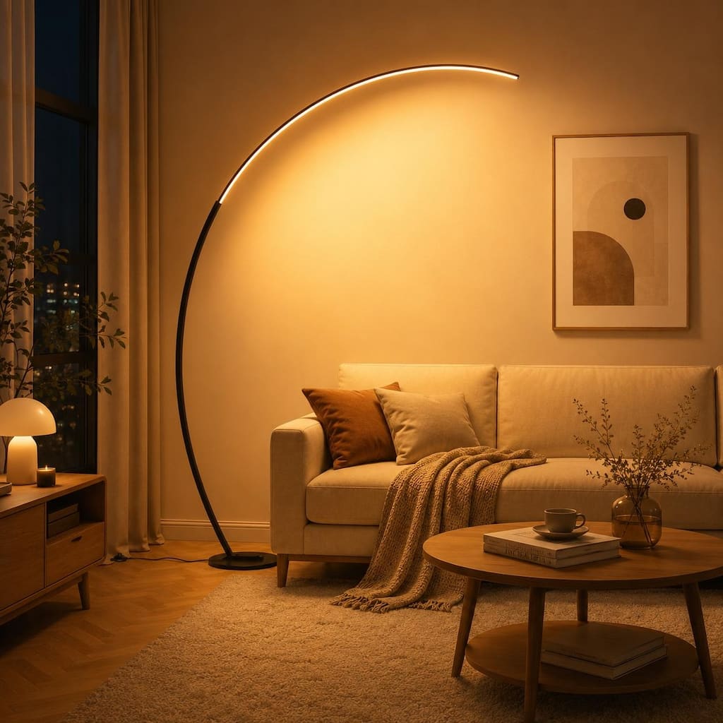 Modern 67" RGBICW Smart Arc Floor Lamp