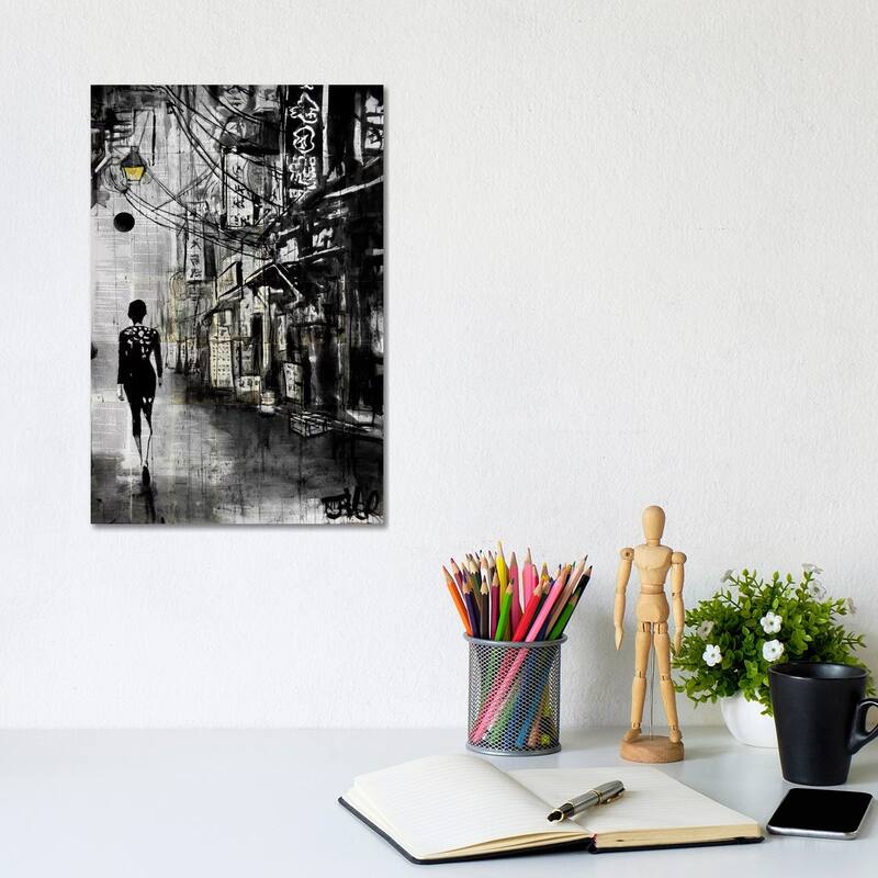 iCanvas "Chinatown Walk" by Loui Jover Canvas Print - 12x8x0.75