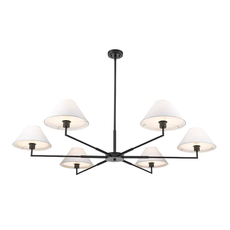 Z-Lite 744-63R Leila 6 Light 63" Wide Chandelier