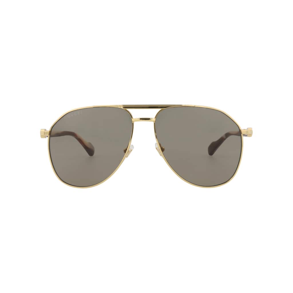 Gucci Aviator-Frame Metal Sunglasses