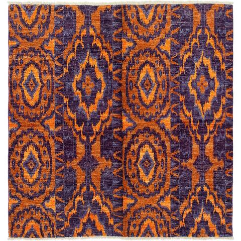 ECARPETGALLERY Hand-knotted Shalimar Orange Wool Rug - 6'0 x 6'3