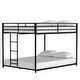 preview thumbnail 11 of 13, Full over Full Metal Bunk Black for Kids and Adult, Low Profile and Easy Climbing with Stable Ladder