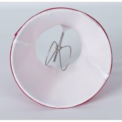 Red Silk Bell Chandelier Lamp Shade, 3-inch by 5-inch by 4.5-inch, Clip-on