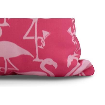 20 x 20 inch Flamingo Heart Martini Animal Print Pillow