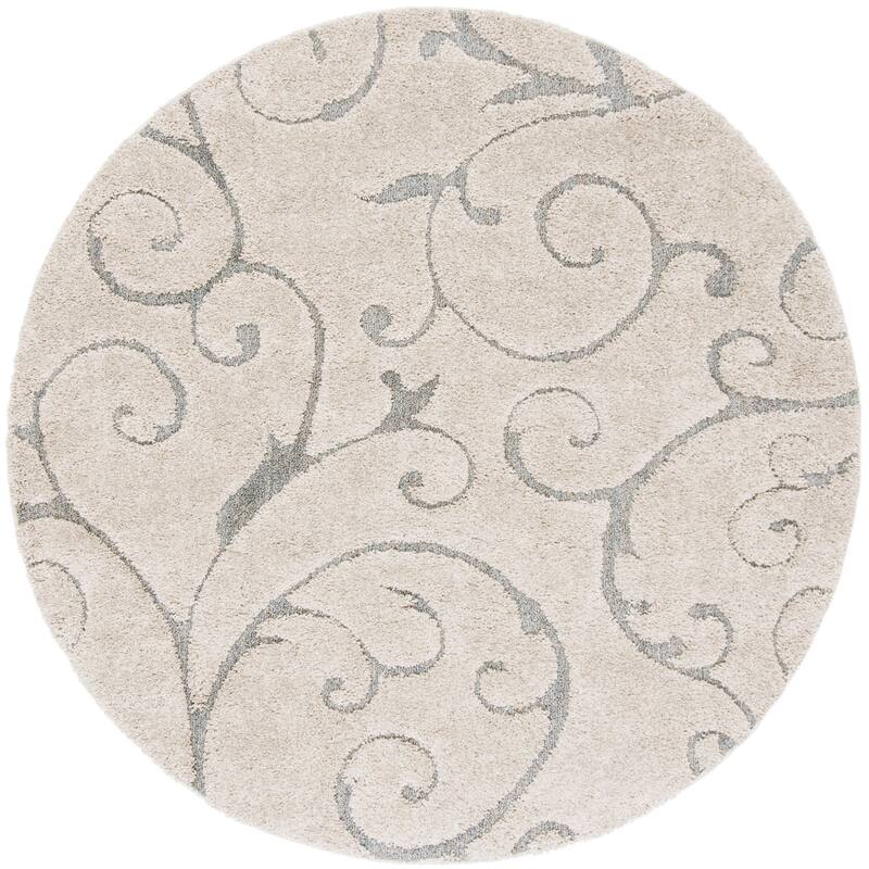 SAFAVIEH Florida Shag Shahin Scroll 1.2-inch Thick Textured Rug