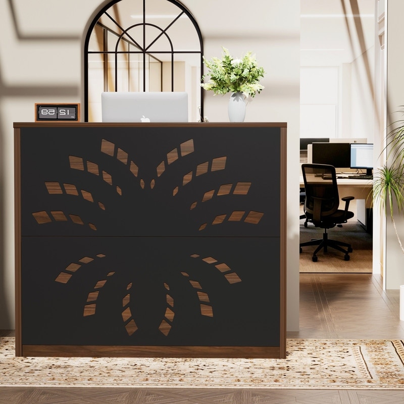 Modern Reception Desk, Retail Checkout Desk for Cashier Counter, Salon, Office And Customer Service Front Desk