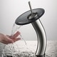 preview thumbnail 17 of 28, KRAUS Waterfall Vessel Bathroom Faucet Satin Nickel w/ Pop Up Drain