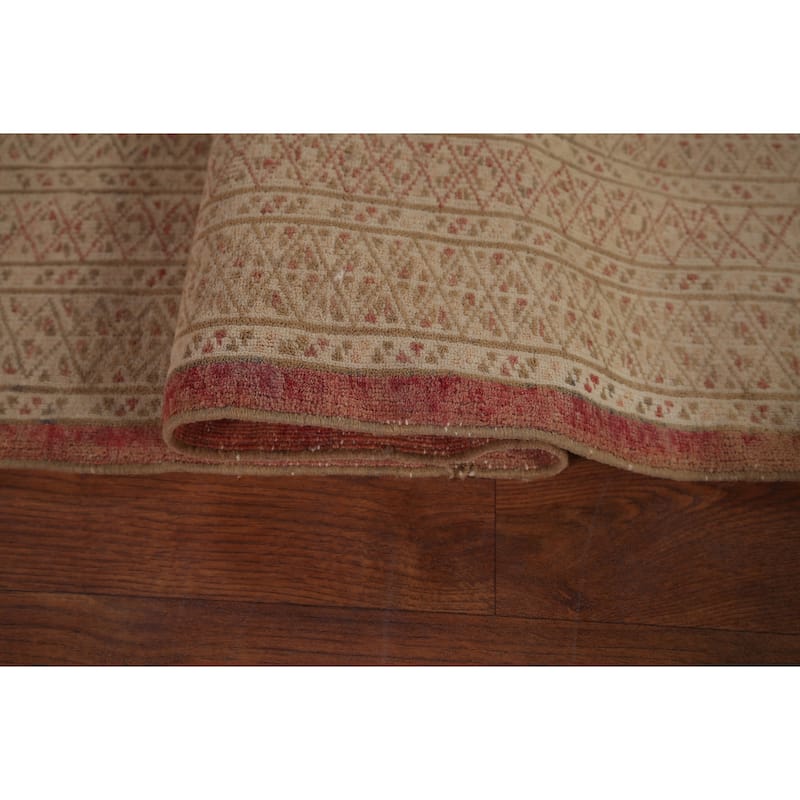 Bakhtiari Persian Antique Accent Rug Handmade Wool Carpet - 4'1" x 5'4"