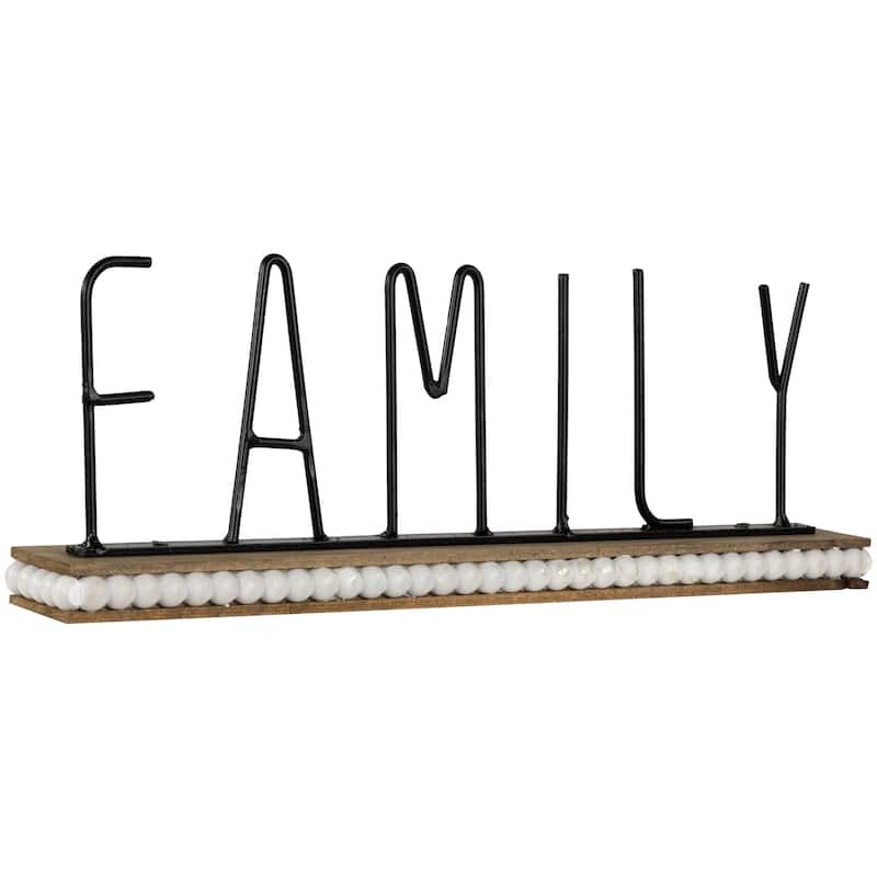Family Metal Tabletop Decoration - 11.5" - Black