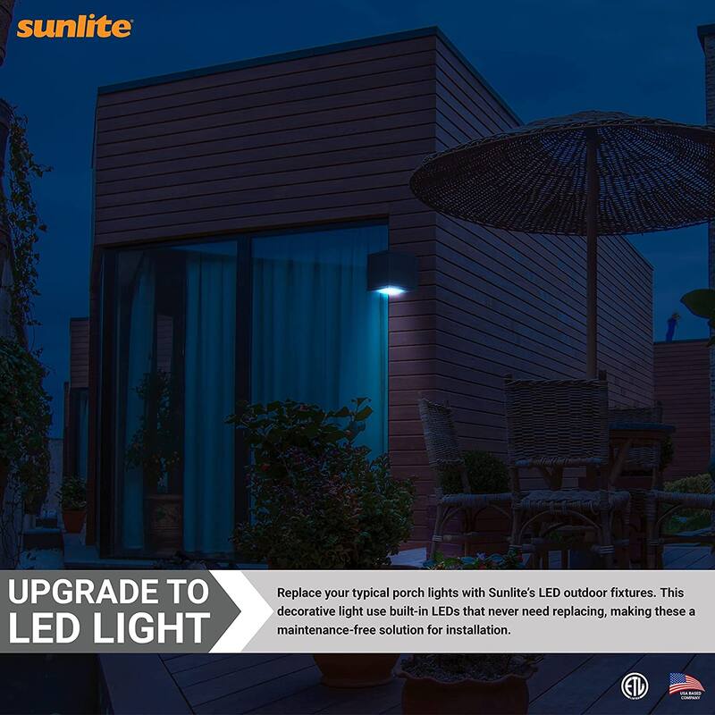 Sunlite Black Glass Fixture Square 650 Lumens CCT Color Tunable 3000K, 4000K, 5000K - 4 in