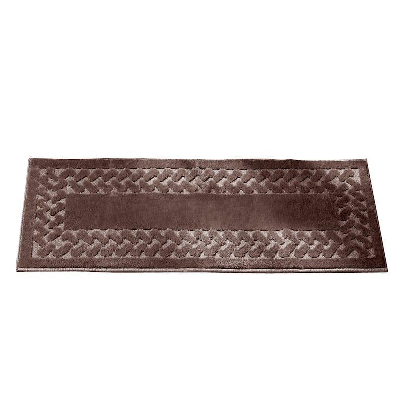 Herringbone Trim Skid-Resistant Backing Accent Rugs