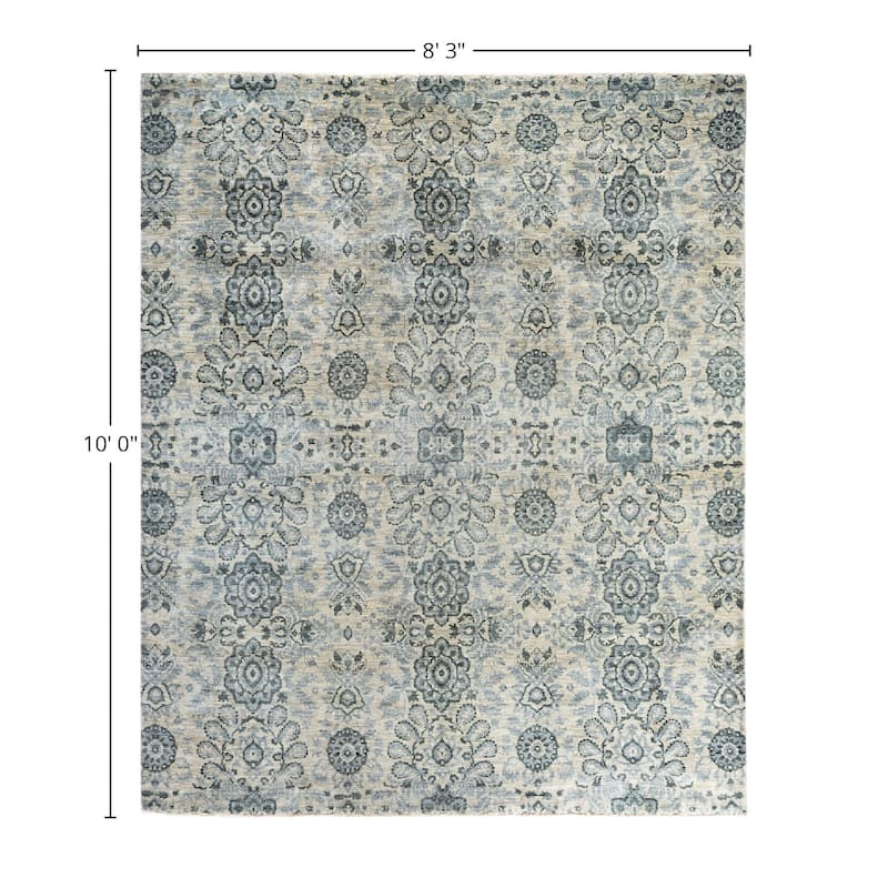 Ikat One-of-a-Kind Hand-Knotted Area Rug, Beige - 8' 3" x 10' 0"